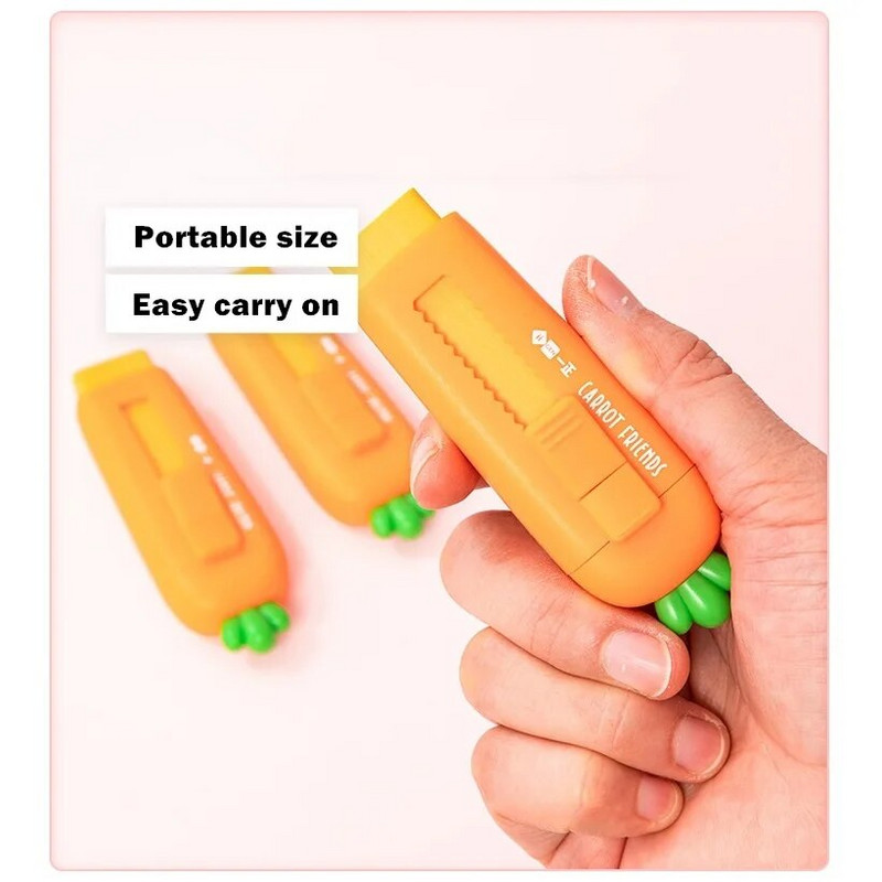 1gab. Burkānu Friends Dzēšgumija Cute Slide Stick tipa Gumijas dzēšgumija zīmuļiem Tīrīšana Korekcija Mazāk putekļu kancelejas piederumu skola A7029