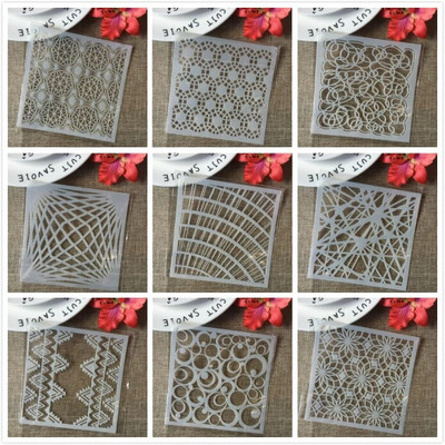 8 vnt./rinkinys 13 cm medžio lapų ginkmedžio pumpuras, pasidaryk pats, sluoksniavimo trafaretai tapybai iškarpų albumo spalvinimo įspaudimo albumo dekoratyvinis šablonas