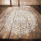 30 * 30 cm izmēra diy craft mandalas veidne trafaretu krāsošanai apzīmogots fotoalbums reljefs papīra kartīte uz koka, auduma, sienas