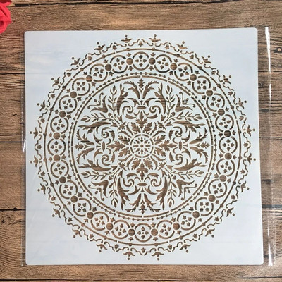 30 * 30 cm izmēra diy craft mandalas veidne trafaretu krāsošanai apzīmogots fotoalbums reljefs papīra kartīte uz koka, auduma, sienas