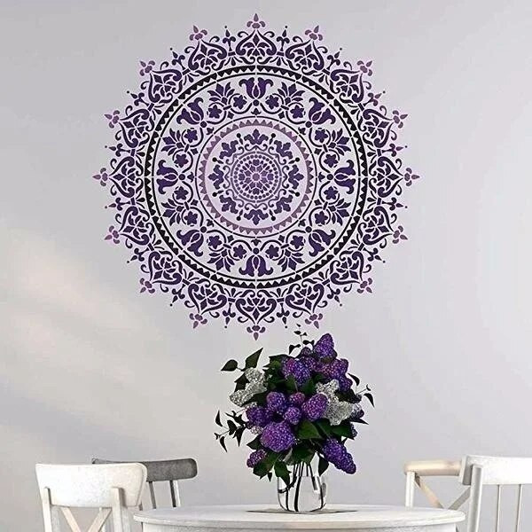 30 * 30 cm izmēra diy craft mandalas veidne trafaretu krāsošanai apzīmogots fotoalbums reljefs papīra kartīte uz koka, auduma, sienas