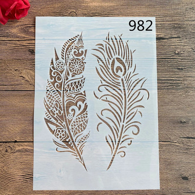 A4 29 * 21 cm DIY trafareti sienu gleznojums albums Krāsošana reljefs albums dekoratīvs papīra karšu veidne, sienas dzīvnieks tauriņš