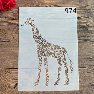 A4 29 * 21 cm DIY trafareti sienu gleznojums albums Krāsošana reljefs albums dekoratīvs papīra karšu veidne, sienas dzīvnieks tauriņš