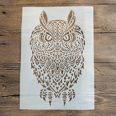 A4 29 * 21cm Στένσιλ DIY Ζωγραφική τοίχων Λεύκωμα χρωματισμού Ανάγλυφο άλμπουμ Διακοσμητικό χάρτινο πρότυπο κάρτας Ζώο