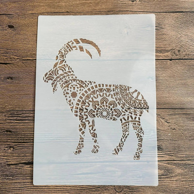 A4 29 * 21cm Στένσιλ DIY Ζωγραφική τοίχων Λεύκωμα χρωματισμού Ανάγλυφο άλμπουμ Διακοσμητικό χάρτινο πρότυπο κάρτας Ζώο