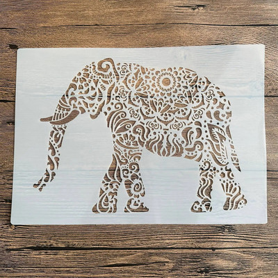A4 29 * 21cm Στένσιλ DIY Ζωγραφική τοίχων Λεύκωμα χρωματισμού Ανάγλυφο άλμπουμ Διακοσμητικό χάρτινο πρότυπο κάρτας Ζώο