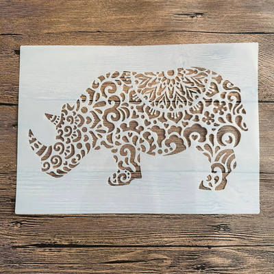 A4 29 * 21cm Στένσιλ DIY Ζωγραφική τοίχων Λεύκωμα χρωματισμού Ανάγλυφο άλμπουμ Διακοσμητικό χάρτινο πρότυπο κάρτας Ζώο