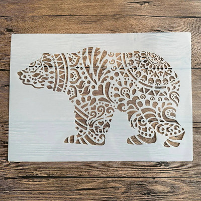 A4 29 * 21cm Στένσιλ DIY Ζωγραφική τοίχων Λεύκωμα χρωματισμού Ανάγλυφο άλμπουμ Διακοσμητικό χάρτινο πρότυπο κάρτας Ζώο