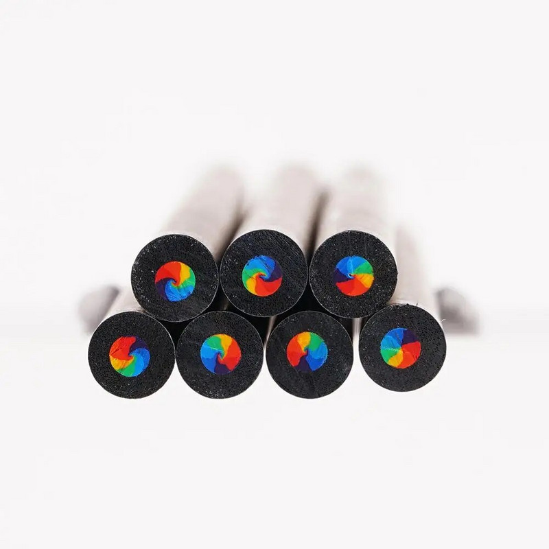 12gb Krāsu zīmuļu komplekts Varavīksnes zīmuļi bērniem Bērniem Koka krāsainie zīmuļi Krītiņi Kawaii krāsu zīmuļi vairumtirdzniecība