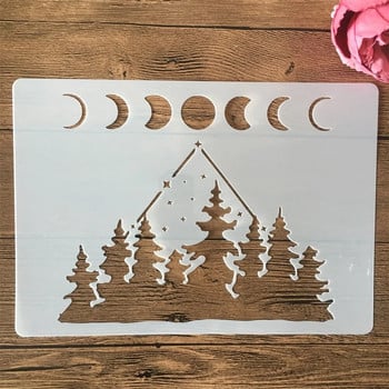 A4 29cm Moon Meteor Stars Animals DIY Layering Stencils Wall Painting Scrapbook Coloring ανάγλυφο διακοσμητικό πρότυπο άλμπουμ