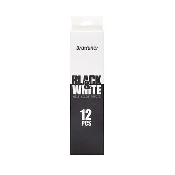 2/12 τμχ Μαύρα άσπρα έγχρωμα μολύβια - Μολύβι ζωγραφικής μόνιμου χρώματος Ξύλινα χρωματιστά μολύβια με βάση το λάδι για καλλιτέχνες και αρχάριους