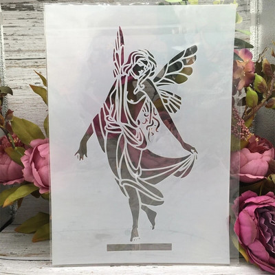 A4 29cm Elephant Wild Africa Διακοσμητικό πρότυπο άλμπουμ με ανάγλυφο DIY Στένσιλ ζωγραφικής τοίχων