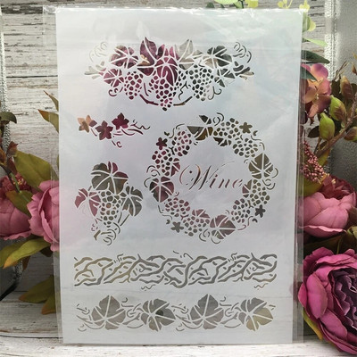 A4 29cm Elephant Wild Africa Διακοσμητικό πρότυπο άλμπουμ με ανάγλυφο DIY Στένσιλ ζωγραφικής τοίχων