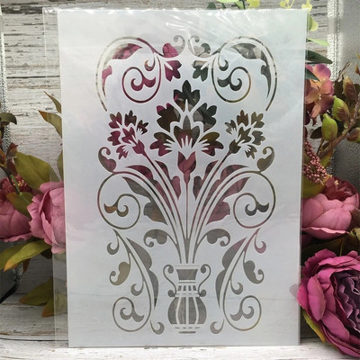 A4 29cm Elephant Wild Africa Διακοσμητικό πρότυπο άλμπουμ με ανάγλυφο DIY Στένσιλ ζωγραφικής τοίχων