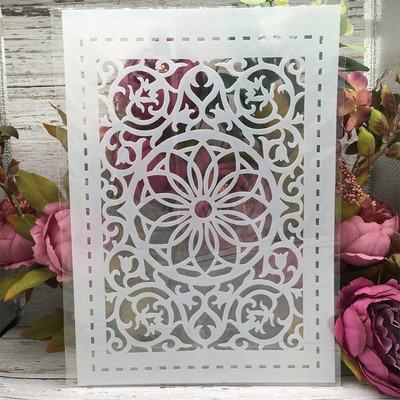 A4 29cm Elephant Wild Africa Διακοσμητικό πρότυπο άλμπουμ με ανάγλυφο DIY Στένσιλ ζωγραφικής τοίχων