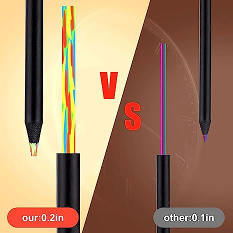 8gab varavīksnes zīmuļi, krāsainie zīmuļi pieaugušajiem, 8 krāsu daudzkrāsaini zīmuļi mākslas piederumiem Zīmēšana, krāsošana, skicēšana