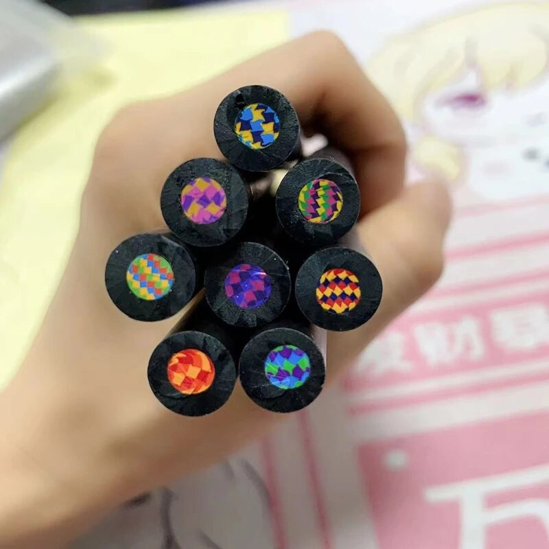 8gab varavīksnes zīmuļi, krāsainie zīmuļi pieaugušajiem, 8 krāsu daudzkrāsaini zīmuļi mākslas piederumiem Zīmēšana, krāsošana, skicēšana