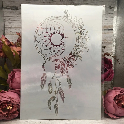 A4 29cm Ilus lilleline juuksetüdruk DIY kihistusšabloonid maalimine väljalõigete album värvimine reljeefne albumi dekoratiivne kaardimall