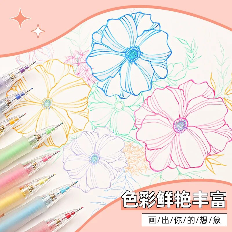 1Set PILOT COLOR ENO mehāniskais zīmulis HCR-197 dzēšams 0,7 mm skolēnu zīmēšanas zīmulis Skice Komiksi Jauki skolas piederumi