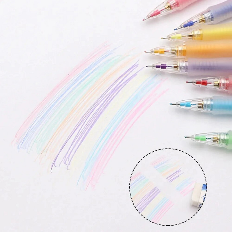 1Set PILOT COLOR ENO mehāniskais zīmulis HCR-197 dzēšams 0,7 mm skolēnu zīmēšanas zīmulis Skice Komiksi Jauki skolas piederumi