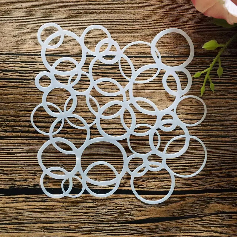 8vnt./rinkinys 13*13cm geometrijos apvalus šešiakampis trikampis, pasidaryk pats, sluoksniavimo trafaretai, tapyba iškarpų albumas, spalvinimas, reljefinis albumas, dekoruotas šablonas