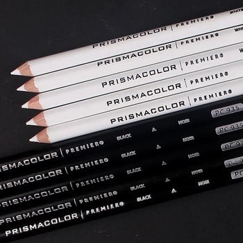 1 бр Prismacolor Colored Pencil Black White Skin Colors Professional Highlight Sketch моливи Graphite Artist Drawing Blending