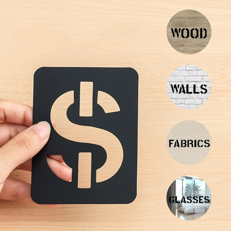 42 tükki tähenumbrite šabloonide komplekt plastist tähestikuga maalimismallide komplekt seinale kodukaunistuseks maalimiseks