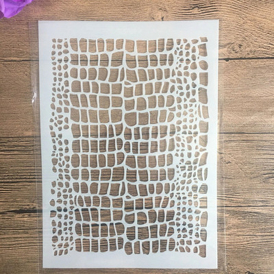 A4 veličina Šablon za dizajn za zidne slike Album za marke, ukrasni reljefni papir, DIY, četvrtaste šablone od cigle