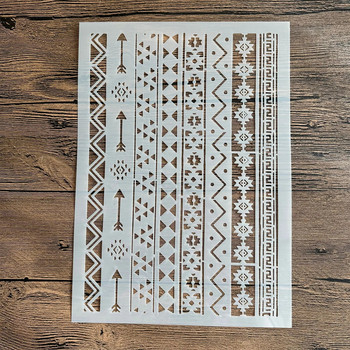 A4 29 * 21 εκ. στένσιλ Mandala DIY Ζωγραφική τοίχου Λεύκωμα χρωματισμού Ανάγλυφο άλμπουμ Διακοσμητικό χάρτινο πρότυπο κάρτας τούρτας