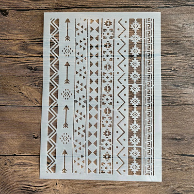 A4 29 * 21cm Mandala DIY Trafareti Sienas Glezniecība Scrapbook Krāsošana Reljefs Albums Dekoratīvs Papīrs Kartes Veidnes Kūka