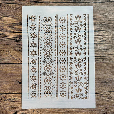 A4 29 * 21cm Mandala DIY Trafareti Sienas Glezniecība Scrapbook Krāsošana Reljefs Albums Dekoratīvs Papīrs Kartes Veidnes Kūka