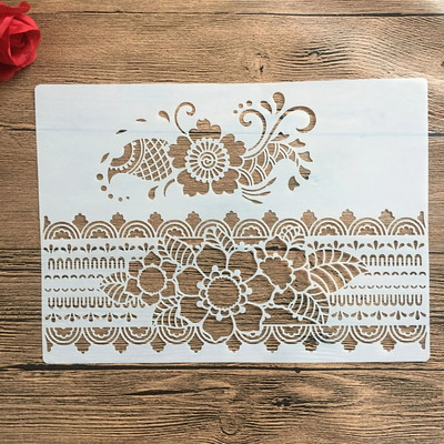 A4 29 * 21cm Mandala DIY Trafareti Sienas Glezniecība Scrapbook Krāsošana Reljefs Albums Dekoratīvs Papīrs Kartes Veidnes Kūka