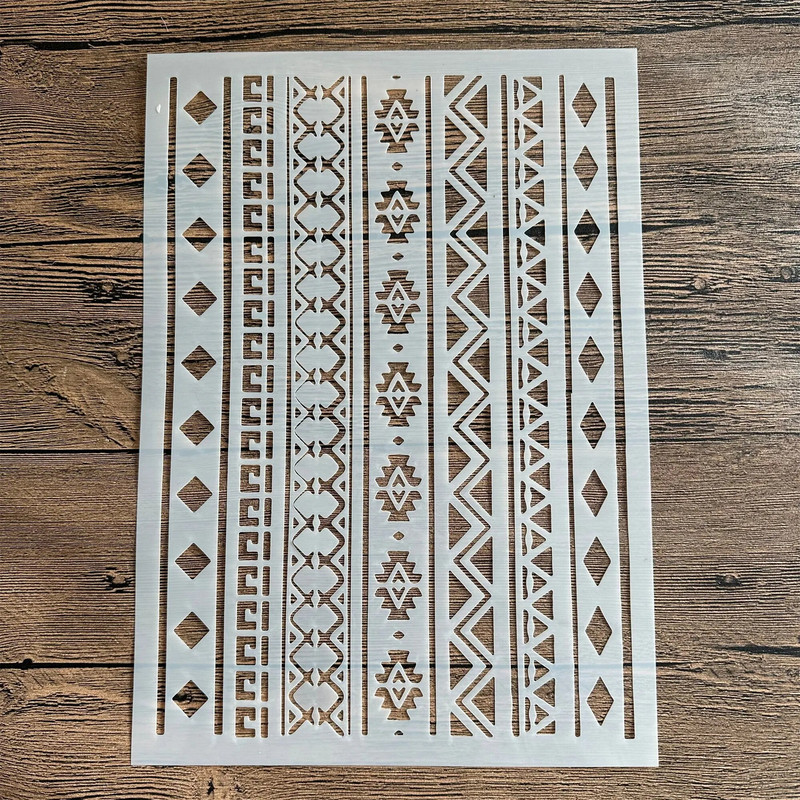 A4 29 * 21cm Mandala DIY Trafareti Sienas Glezniecība Scrapbook Krāsošana Reljefs Albums Dekoratīvs Papīrs Kartes Veidnes Kūka