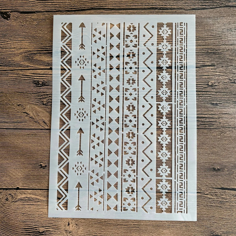 A4 29 * 21cm Mandala DIY Trafareti Sienas Glezniecība Scrapbook Krāsošana Reljefs Albums Dekoratīvs Papīrs Kartes Veidnes Kūka