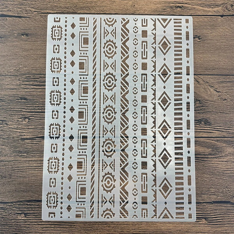 A4 29 * 21cm Mandala DIY Trafareti Sienas Glezniecība Scrapbook Krāsošana Reljefs Albums Dekoratīvs Papīrs Kartes Veidnes Kūka