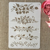 26cm Flower Leaves Line DIY Layering Stencils Wall Painting Scrapbook Coloring ανάγλυφο άλμπουμ Πρότυπο διακοσμητικής κάρτας
