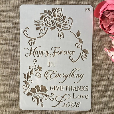 26cm Flower Leaves Line DIY Layering Stencils Wall Painting Scrapbook Coloring ανάγλυφο άλμπουμ Πρότυπο διακοσμητικής κάρτας