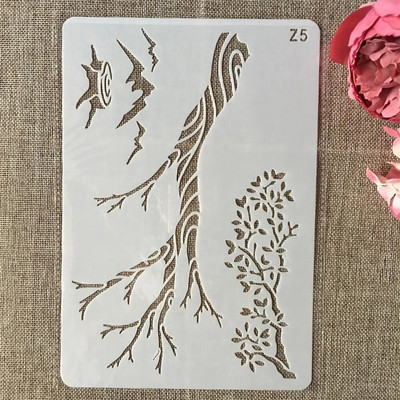 26cm Flower Leaves Line DIY Layering Stencils Wall Painting Scrapbook Coloring ανάγλυφο άλμπουμ Πρότυπο διακοσμητικής κάρτας