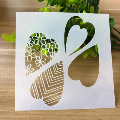 Műanyag gyerekeknek festmény rajz sablon sablon vonalzók eszköz barkácsolás kézműves forma vonalzók rajzfilm üreges virágtányér gyerekeknek ajándékok 1db