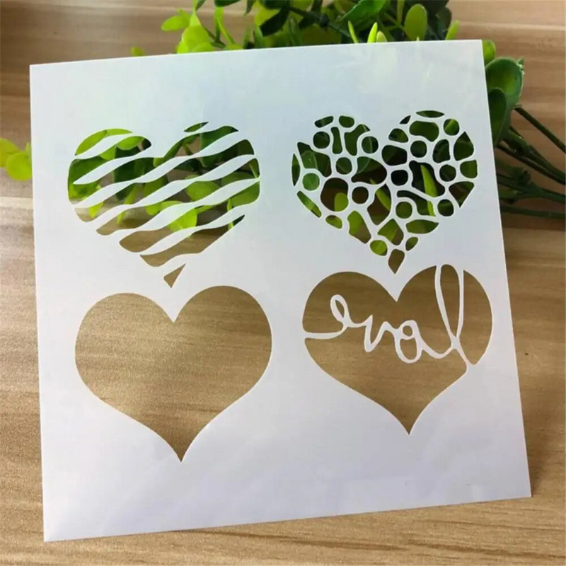 Műanyag gyerekeknek festmény rajz sablon sablon vonalzók eszköz barkácsolás kézműves forma vonalzók rajzfilm üreges virágtányér gyerekeknek ajándékok 1db