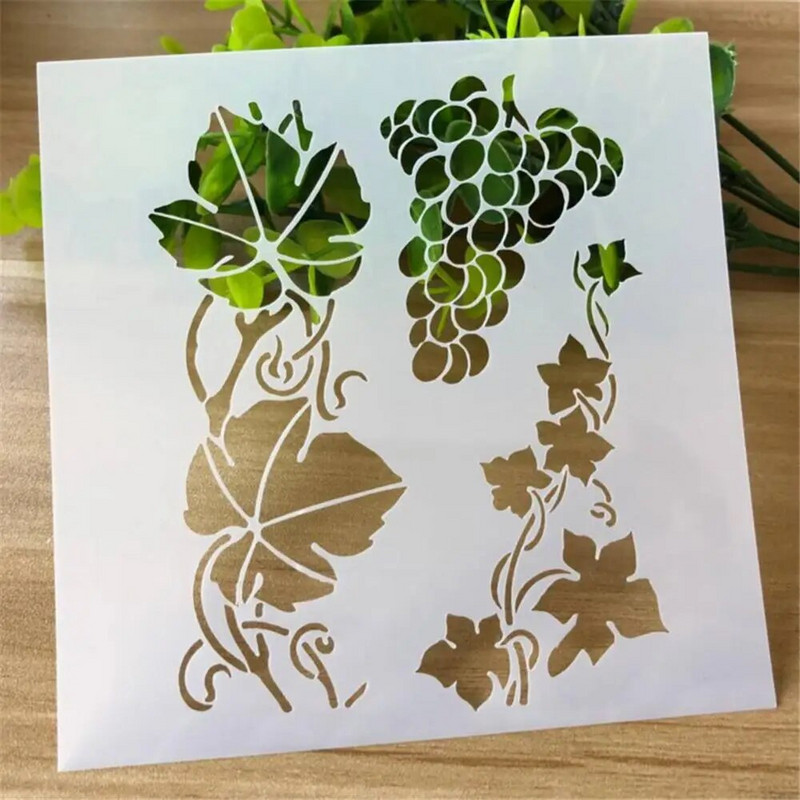 Műanyag gyerekeknek festmény rajz sablon sablon vonalzók eszköz barkácsolás kézműves forma vonalzók rajzfilm üreges virágtányér gyerekeknek ajándékok 1db