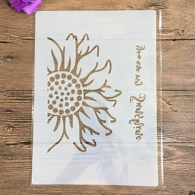 A4 29 * 21cm Retro raksts DIY Trafareti Sienas Glezniecība Scrapbook Krāsošana Reljefs Albums Dekoratīvs Papīrs Kartes Veidne,Siena