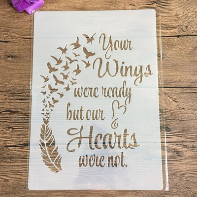 A4 29 * 21cm Retro raksts DIY Trafareti Sienas Glezniecība Scrapbook Krāsošana Reljefs Albums Dekoratīvs Papīrs Kartes Veidne,Siena