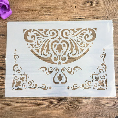 A4 29 * 21cm Retro raksts DIY Trafareti Sienas Glezniecība Scrapbook Krāsošana Reljefs Albums Dekoratīvs Papīrs Kartes Veidne,Siena