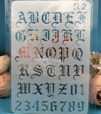 Slova abecede od 26 cm DIY šablone za izradu slojeva Slikanje Scrapbooking Utiskivanje Dekoracija Predložak papirnate kartice F5171-r2
