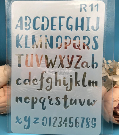 26 cm alfabēta burti DIY Amatniecības slāņošanas trafareti Glezniecība Scrapbooking Zīmogošana Reljefs Dekors Papīrs Kartes veidne F5171-r2