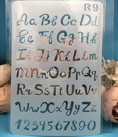 26 cm alfabēta burti DIY Amatniecības slāņošanas trafareti Glezniecība Scrapbooking Zīmogošana Reljefs Dekors Papīrs Kartes veidne F5171-r2