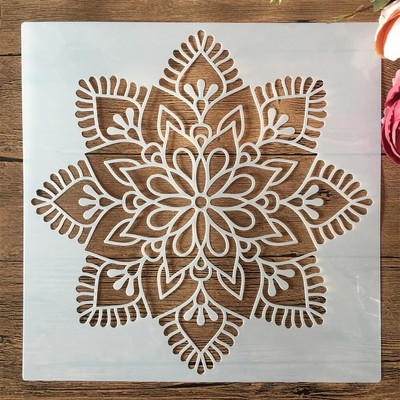 30*30cm geomeetria mandala kihiline ümmargune DIY kihistusšabloonid maalimine väljalõigete album värvimine reljeefne albumi dekoratiivne mall