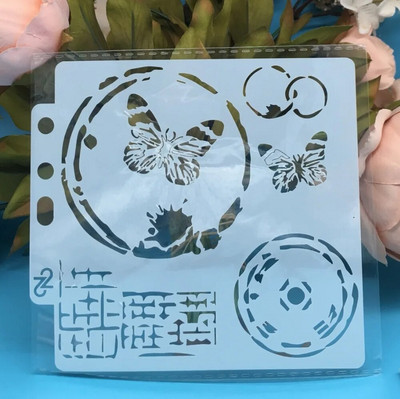 13 cm uus tilk-ringi täpp DIY kihistusšabloonid seinamaaling väljalõigete album värvimine reljeefne albumi dekoratiivne kaardimall