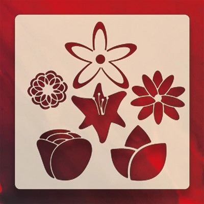 Πρότυπο σχεδίασης κούφιου λουλουδιού Οικιακό άλμπουμ τοίχου Ημερολόγιο DIY γκράφιτι Διακοσμήστε στένσιλ ζωγραφικής Κάρτα ψησίματος με δαντέλα με ανάγλυφο